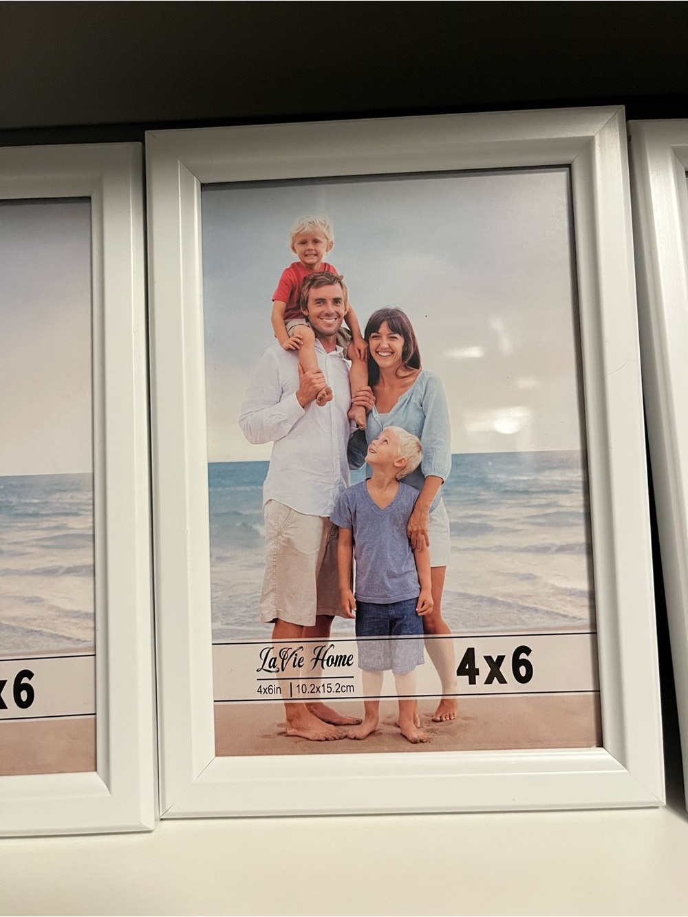 White 4x6 Photo Frames- Set of 4 - Picture 2 of 5